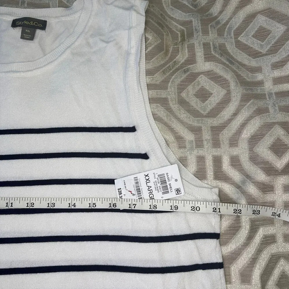 Style & Co. Women's Size XXL‎ Striped Top - Trendy Plus Size Fashion - Picture 7 of 8
